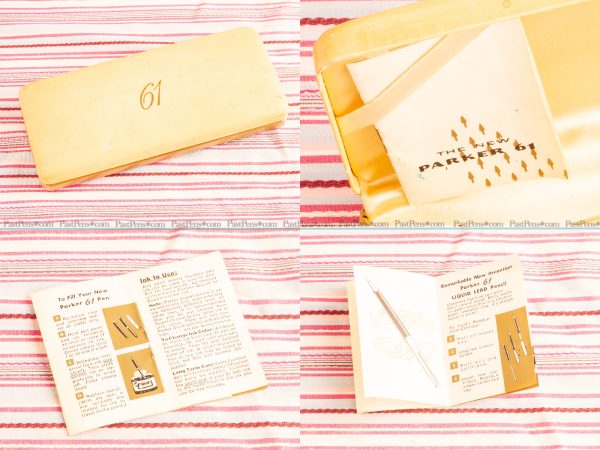 vintage parker 61 rainbow gold turquoise fountain pen pencil boxset new old stock pk251