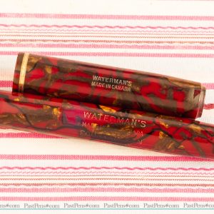 vintage waterman 92 ideal red gold marble fountain pen