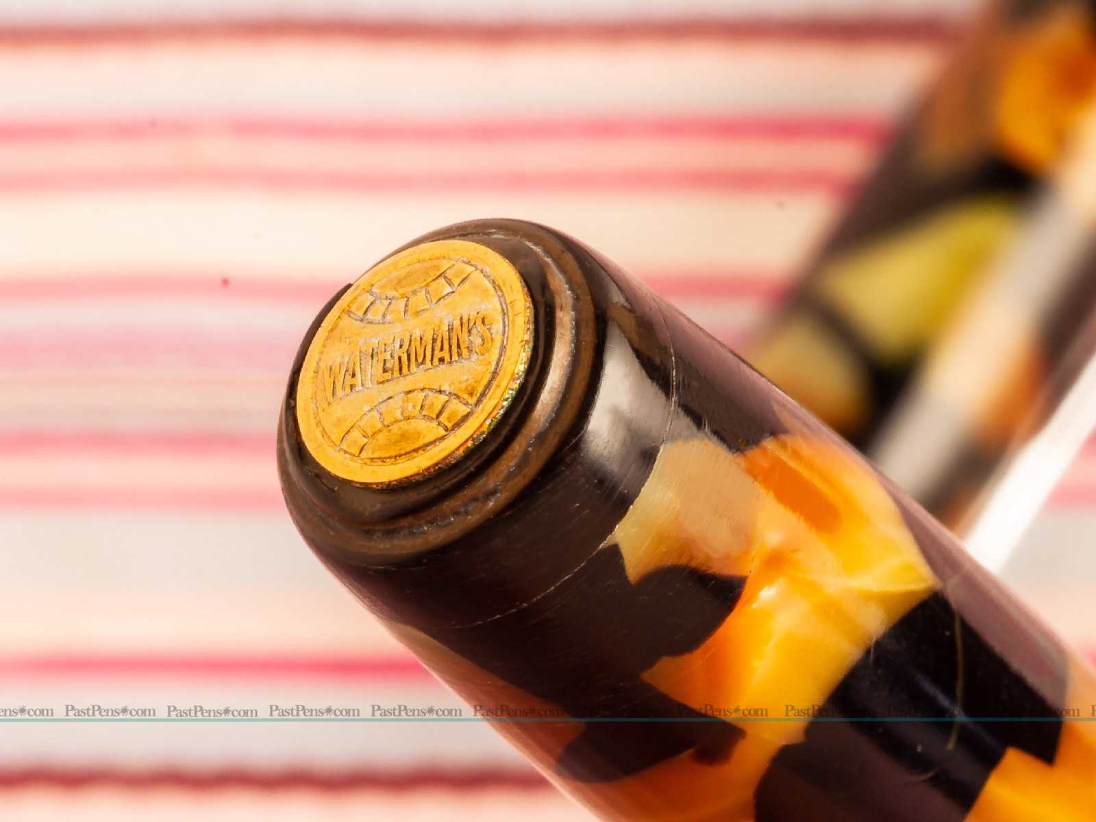 Vintage Waterman Patrician Fountain Pen Nacre Black Pearl 2 vintage waterman patrician fountain pen senior nacre black pearl marble wm174