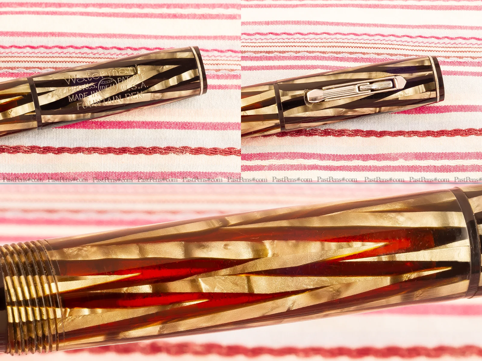 vintage waterman silver ray ink vue fountain pen wm174 6