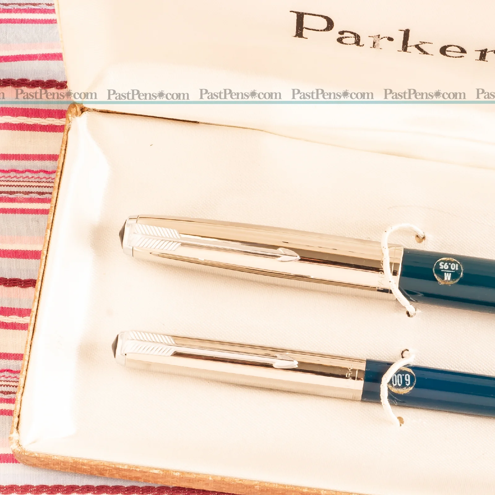 vintage parker 51 fountain pen pencil box set new matt chrome blue pk292