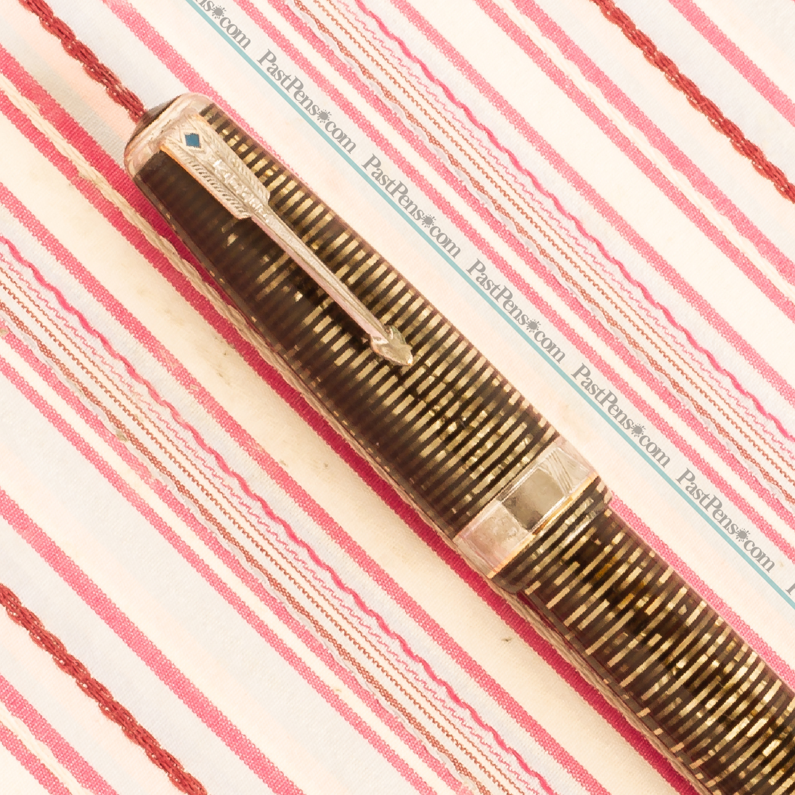 parker vacumatic maxima silver striped fountain pen pk294