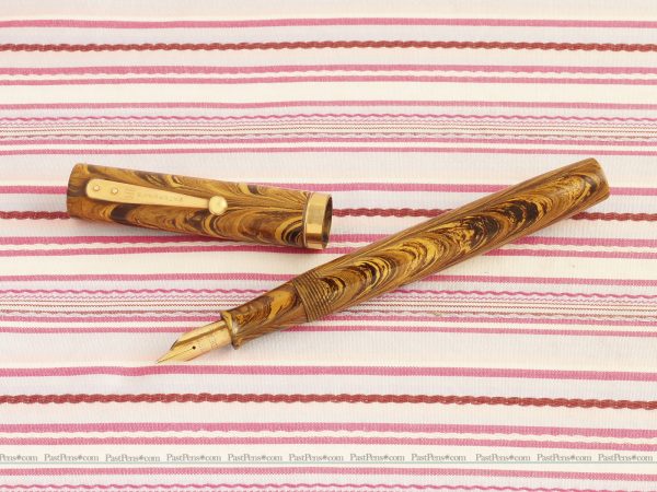 waterman olive ripple ideal 952v fountain pen wm175