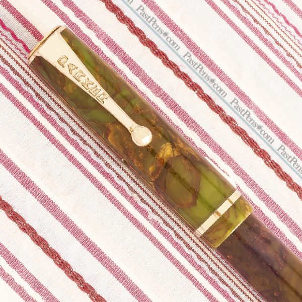 parker moderne depression green gold marble fountain pen pk300
