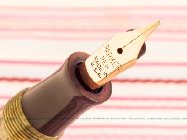 parker moderne depression green gold marble fountain pen pk300