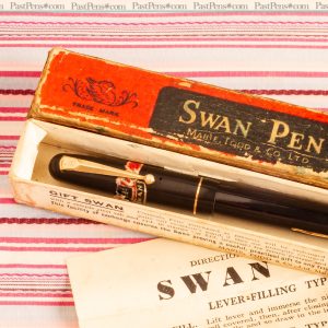 vintage mabie todd swan self filler 3161 fountain pen new old stock box paper